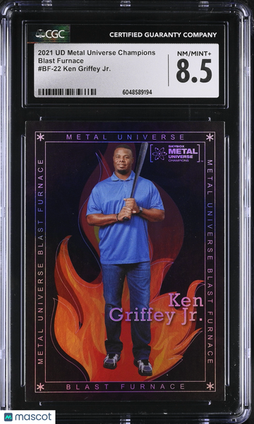 2021 UD Metal Universe Champions Ken Griffey Jr Blast Furnace #BF-22 CGC 8.5