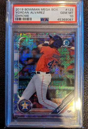 2019 Bowman Chrome Mega Box Yordan Alvarez PSA 10