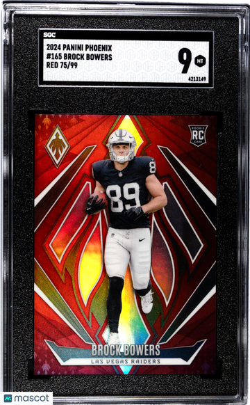 2024 Panini Phoenix Brock Bowers #165 Red SGC 9