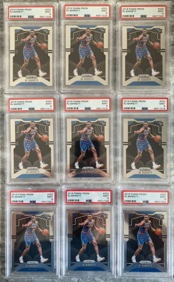 RJ Barrett Prizm Rookie RC New York Knicks NY LOT PSA 9 (x9)