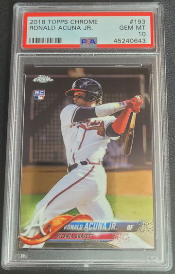 2018 Topps Chrome Ronald Acuna PSA 10