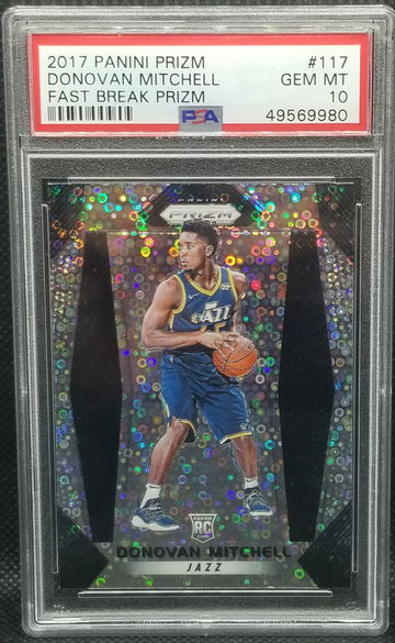 2017 Panini Prizm Fast Break Donovan Mitchell PSA 10