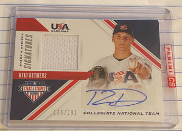 2020 Panini USA Baseball Reid Detmers auto/relic /281