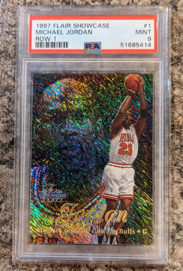 1997 Flair Showcase Michael Jordan Row 1 PSA 9