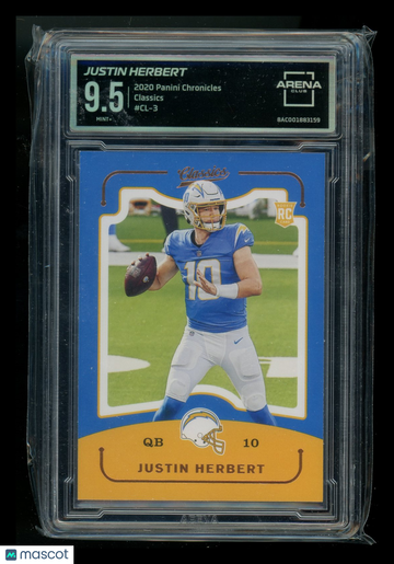 2020 Panini Chronicles Classics Justin Herbert #CL-3 RC Arena Club 9.5