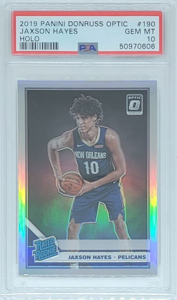 2019 Optic Jaxson Hayes SP RC Holo Prizm #190 PSA 10 GEM MINT