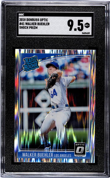 2018 Donruss Optic #41 Walker Buehler Shock Prizm SGC 9.5