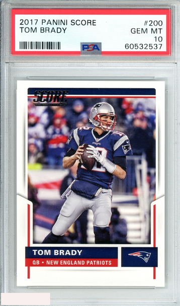 2017 PANINI SCORE TOM BRADY #200 NEW ENGLAND PATRIOTS PSA 10 GEM MT