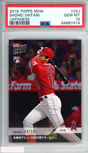 2018 TOPPS NOW SHOHEI OHTANI #32J JAPANESE ROOKIE RC ANGELS PSA 10 GEM MT