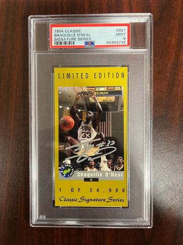 1994 Classic Shaquille ONeal Signature Series PSA 9 #/d