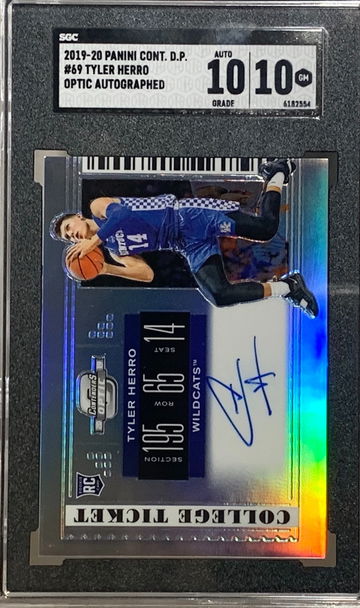 2019 Tyler Herro 10/10 Panini OPTIC Contenders DP SGC GEM MINT 10/10 #6182554