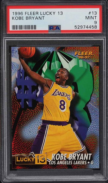 1996 Fleer Lucky 13 Kobe Bryant #13 RC Rookie PSA 9 Mint