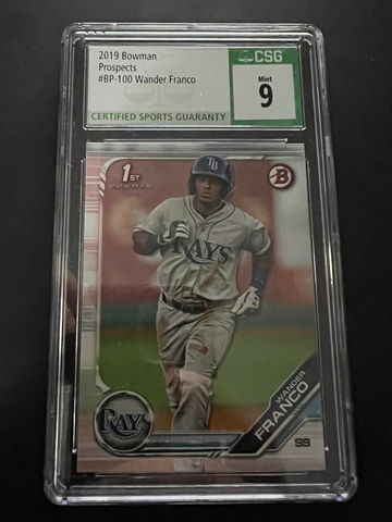 2019 Bowman Wander Franco 1st Bowman Prospect CSG 9 MINT
