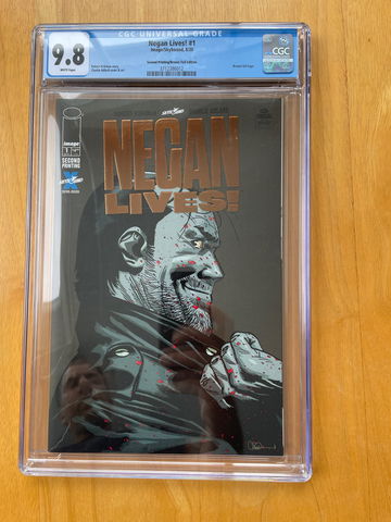 Negan Lives #1 CGC 9.8 Bronze Foil/2nd Print White Pages