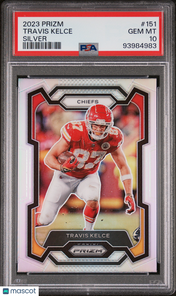 2023 Panini Prizm Travis Kelce #151 Silver Prizm PSA 10