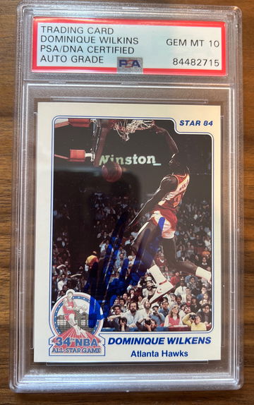 Star 1984 Dominique Wilkins Rookie Auto PSA 10 