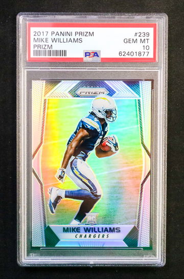 2017 Panini Prizm - Mike Williams - Rookie Silver Prizm PSA 10 Gem Mint
