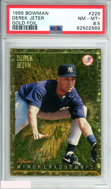 1995 BOWMAN DEREK JETER #229 GOLD FOIL YANKEE ROOKIE RC RARE PSA 8.5 NM-MT+