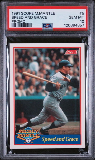 1991 Score #5 Mickey Mantle Speed and Grace /5000 PSA 10