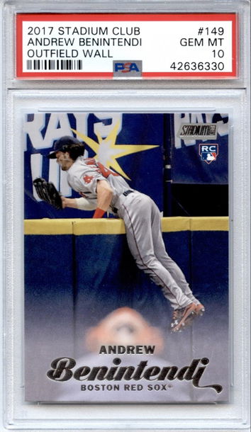 2017 Stadium Club #149A Andrew Benintendi RC PSA 10