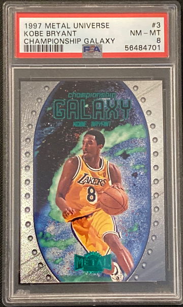 1997-98 Metal Universe Kobe Bryant Championship Galaxy PSA 8 NM-MT #3 Lakers