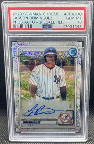 2020 BOWMAN CHROME JASSON DOMINGUEZ /299 PSA 10
