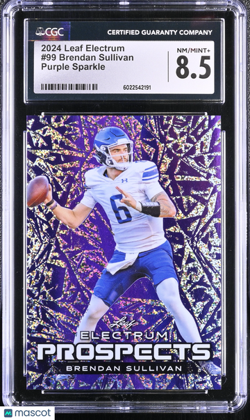 2024 Leaf Electrum Brendan Sullivan #99 Purple Sparkle /10 CGC 8.5
