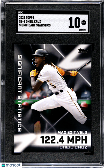 2023 Topps Oneil Cruz #SS-8 Significant Stats. SGC 10