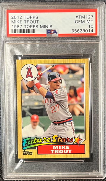 2012 Topps #TM127 MIKE TROUT RC 1987 Topps Minis Future Stars PSA 10 Gem Mint💎