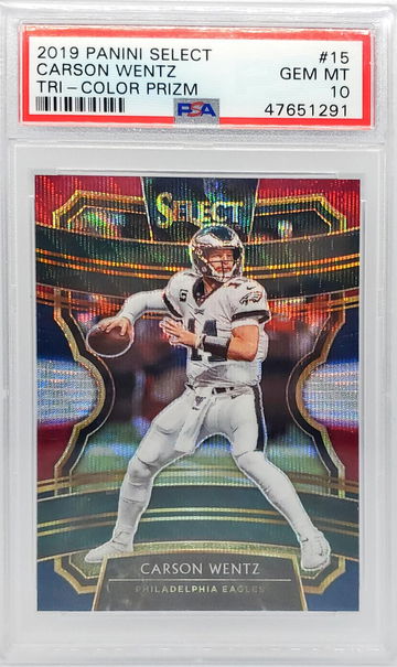 Carson Wentz Tri-Color Prizm 022/199