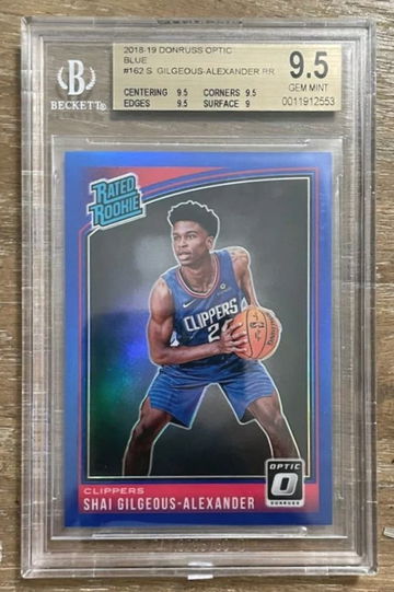 Shai Gilgeous-Alexander 2018 Donruss Optic Blue 1/49 RC BGS 9.5