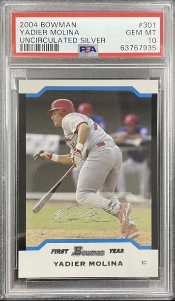 2004 Bowman Yadier Molina Uncirculated Silver /245 Rookie Card PSA 10 Gem Mint *pop 2