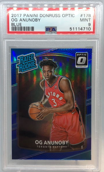 2017 Optic OG Anunoby Rookie Blue PSA 9 MINT
