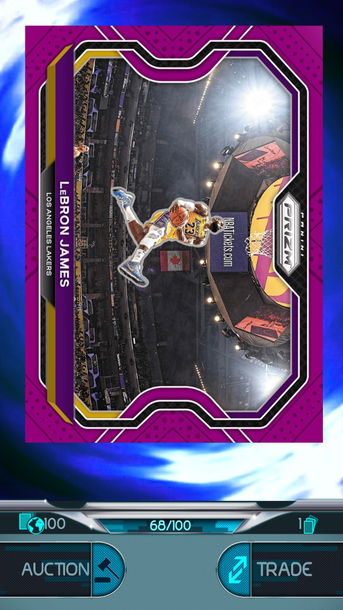 2020-21 Panini DUNK Prizm LeBron James Purple /100