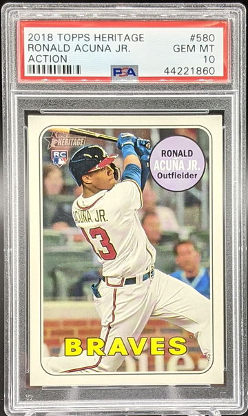 2018 Topps Heritage Action #580 Ronald Acuna Jr