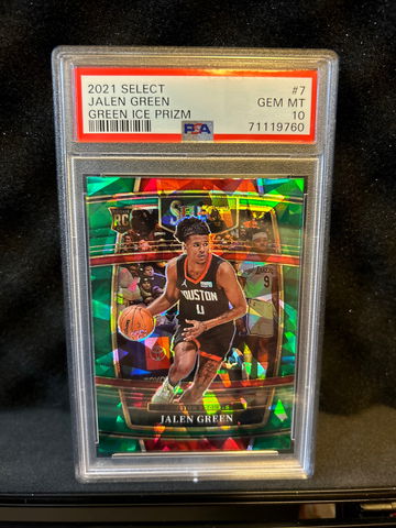 2021 Select Green Ice prizm Jalen Green psa 10