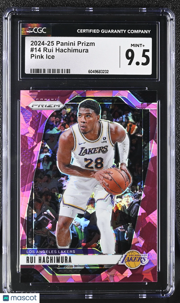 2024-25 Panini Prizm Rui Hachimura #14 Pink Ice CGC 9.5