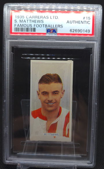 1935 Carreras Famous Footballers Stanley Matthews #15 PSA AUTHENTIC