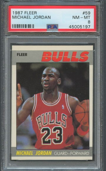 1987 Fleer MICHAEL JORDAN #59 PSA 8 NM-MT 