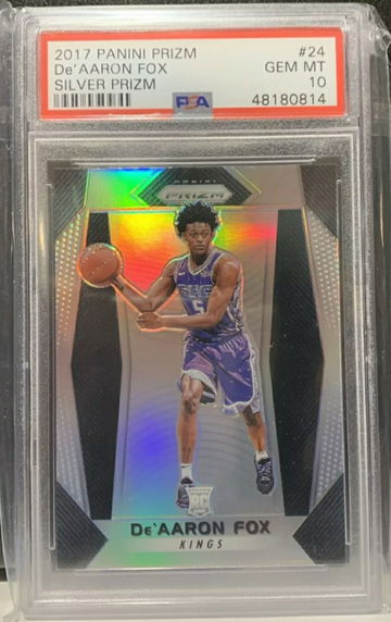 De'Aaron Fox 2017 Silver Prizm RC PSA 10