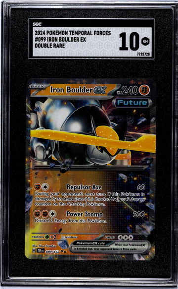 2024 Pokemon Temporal Forces #099 Iron Boulder Ex Double Rare SGC 10