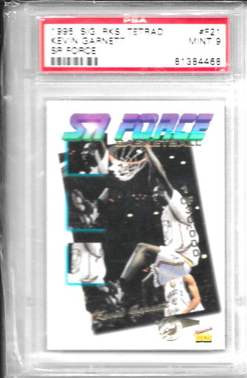 1995 Signature Rookies Tetrad SR Force Kevin Garnett #F21 Tetrad SR Force PSA 9
