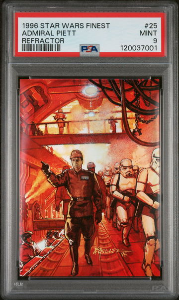1996 Topps Star Wars Finest Refractor Admiral Piett #25 PSA 9