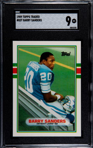 1989 Topps Traded Barry Sanders Rookie #83T SGC 9 
