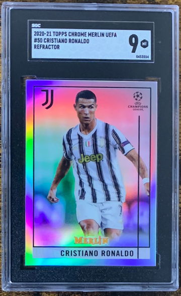 2020-21 Topps Chrome Merlin UEFA #50 Cristiano Ronaldo Refractor