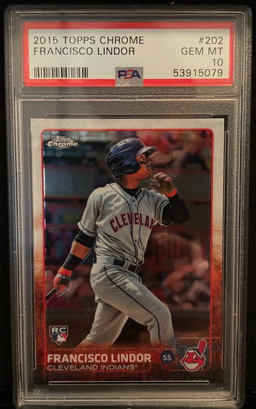 2015 Topps Chrome #202 Francisco Lindor PSA 10