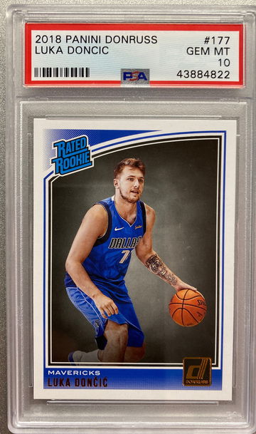 LUKA DONCIC 2018 DONRUSS RATED ROOKIE PSA 10 GEM MINT 