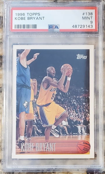 Kobe Bryant 1996 Topps Rookie RC PSA 9 