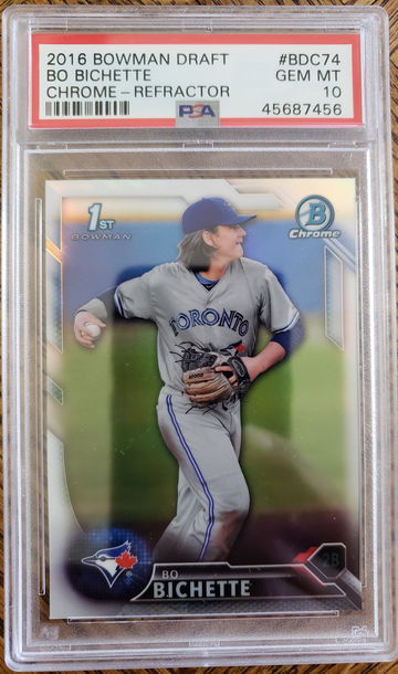2016 Bowman Draft Chrome Bo Bichette Refractor PSA 10