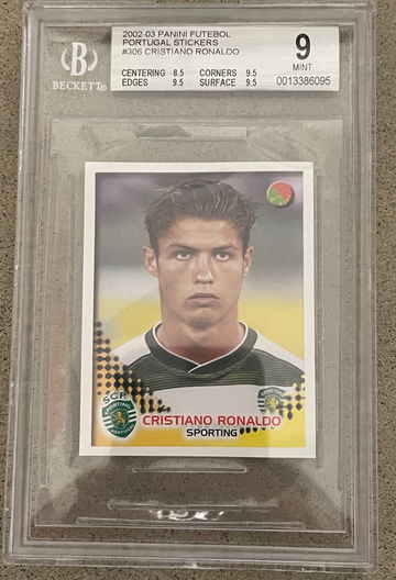 2002 Panini Futebol Cristiano Ronaldo BGS 9 rookie